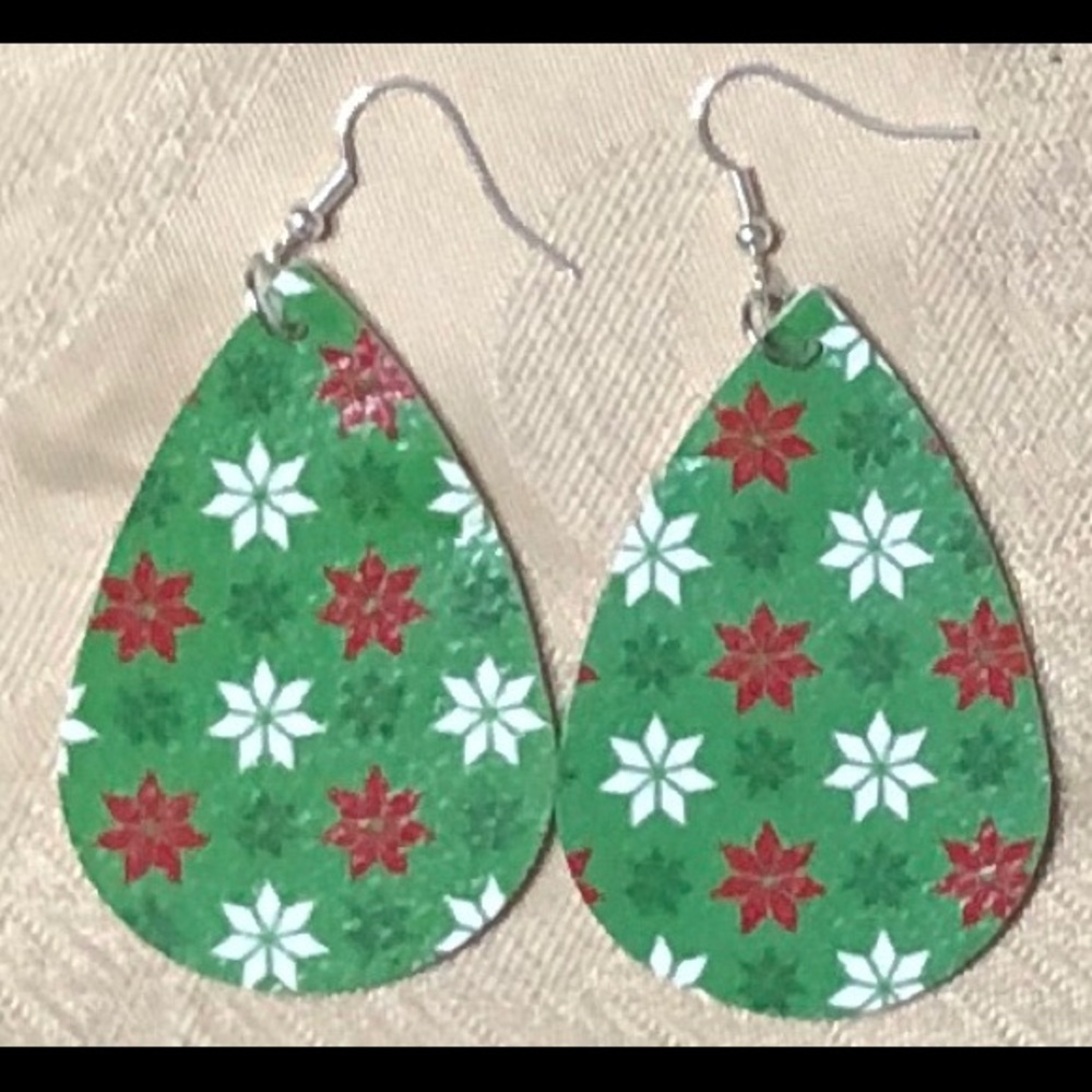 Faux leather earrings